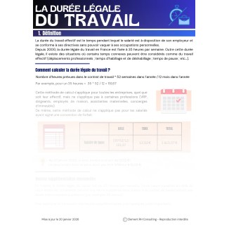 La durée légale du travail