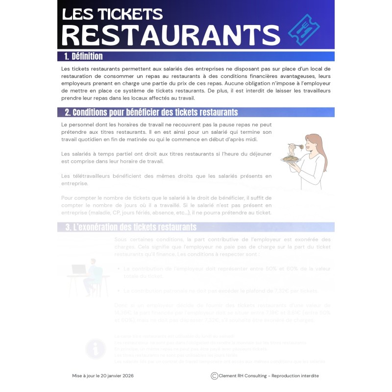 Les tickets restaurants