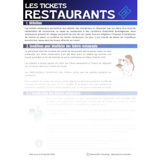 Les tickets restaurants