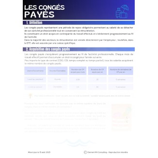 Les congés payés